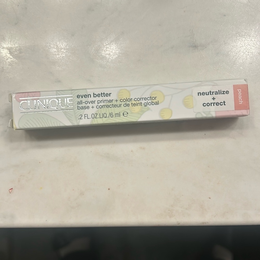 NIB - Clinique even better all over primer plus color, corrector base, Peach